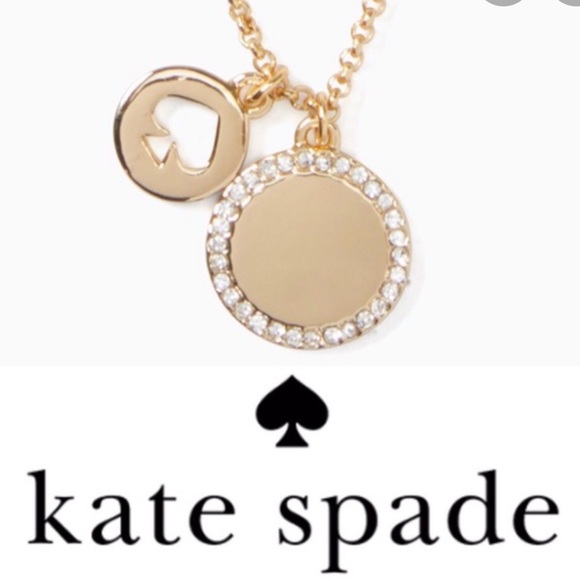 New Kate Spade spot the spade pave charm pendant - Picture 2 of 12